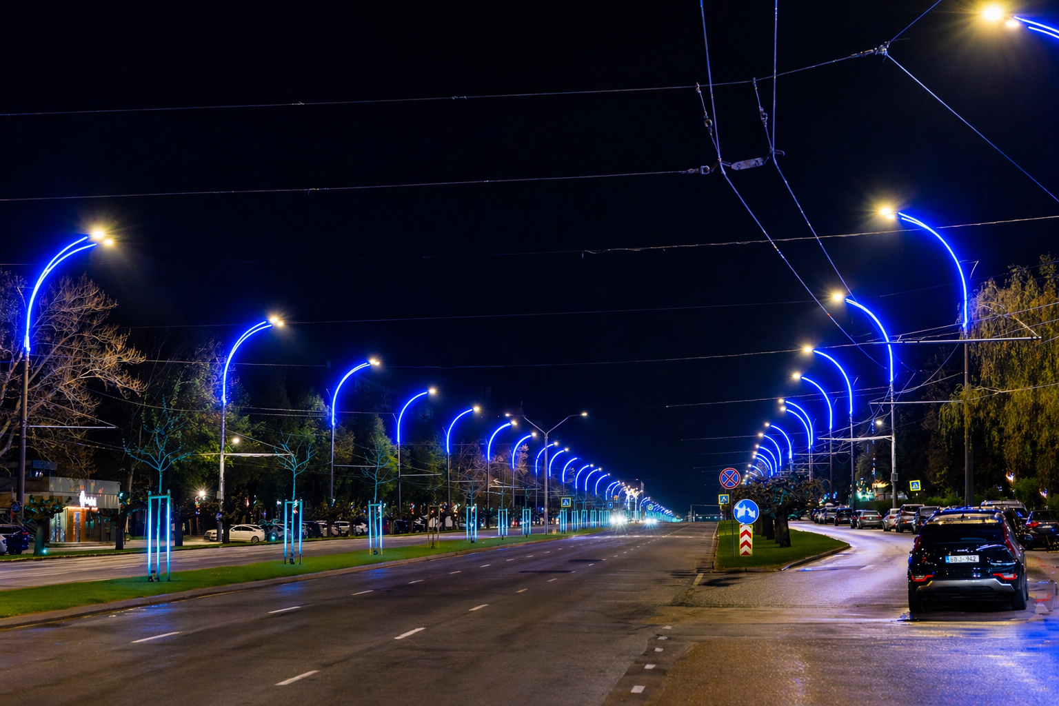 Bulevardul Dacia – iluminat arhitectural ambiental